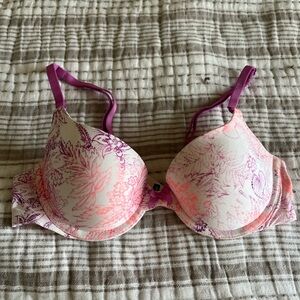 Victoria's Secret Pink and Purple Floral Bra
